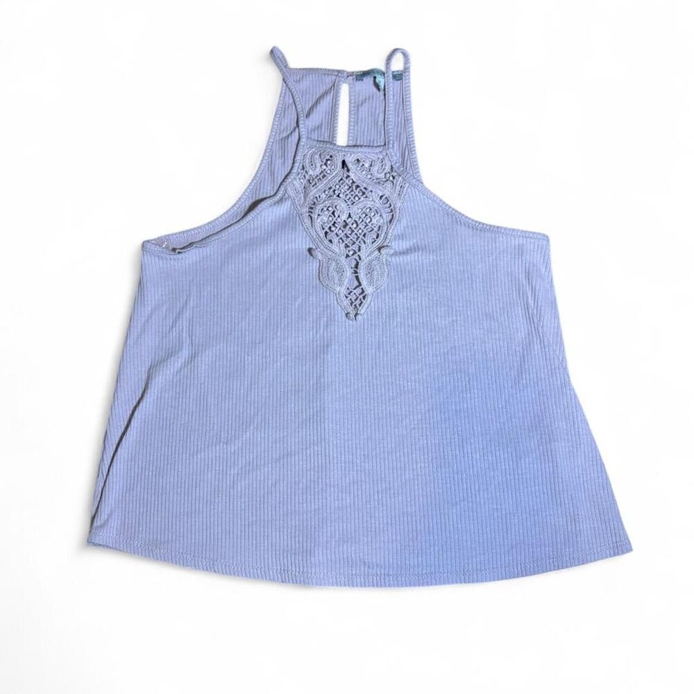 Charlotte-russe Lilac Crochet Detailing Tank top